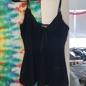 Black tank top